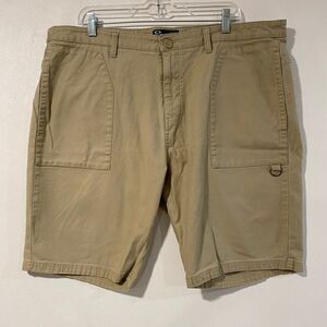 Oakley Regular Fit Cargo Shorts Men’s 40 – Khaki Utility Outdoor Work Shorts